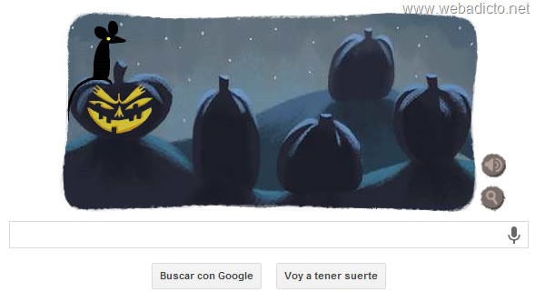 google doodle halloween 2013 hueso y manzana