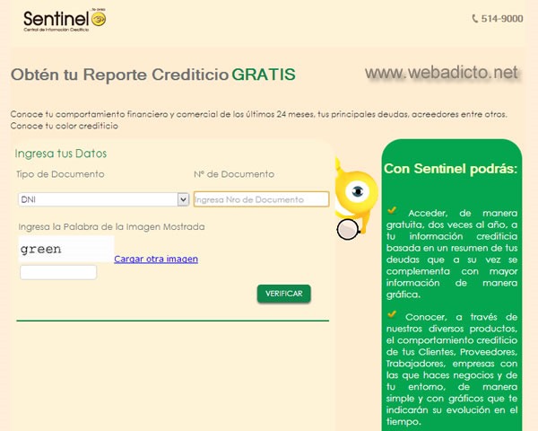 sentinel consulta gratis deudas por internet reporte crediticio 1