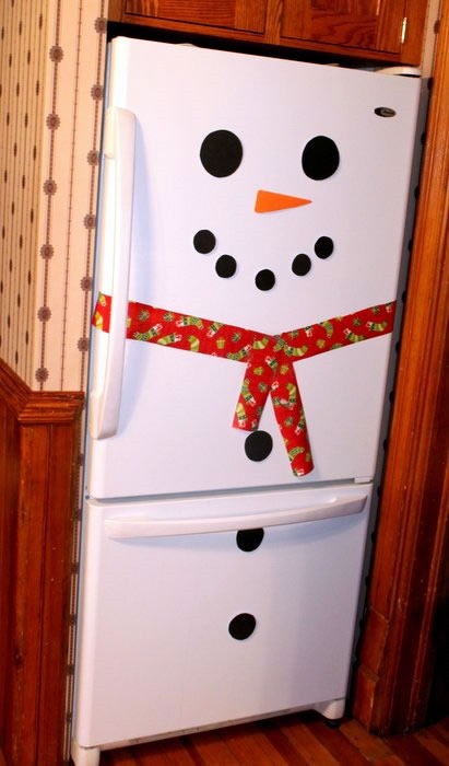 25 increibles  adornos de navidad hechos a mano - refrigeradora hombre de nieve