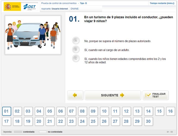 Profecía vena Sudamerica DGT: Test para Obtener el Carnet de Conducir (Simulador)